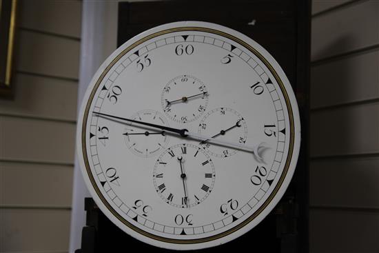 An early 20th century French mahogany longcase regulator, 6ft 10in.